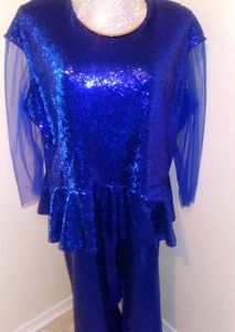 Sequence royal blue peplum jumper